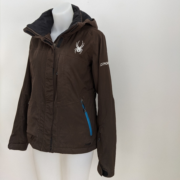 SPYDER Snowboard/Ski Jacket, Brown, XS - Picture 9 of 10